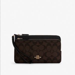 Coach double zip wallet/wristlet